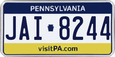 PA license plate JAI8244