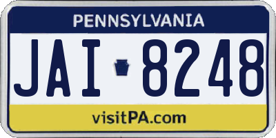 PA license plate JAI8248