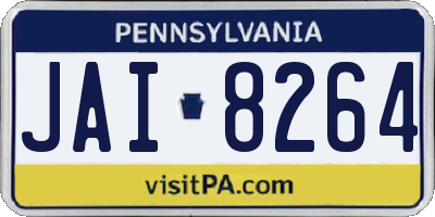 PA license plate JAI8264
