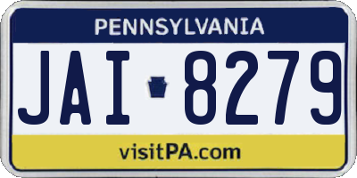 PA license plate JAI8279