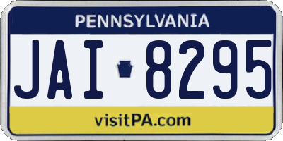PA license plate JAI8295