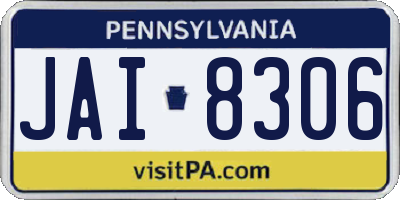 PA license plate JAI8306