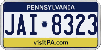 PA license plate JAI8323