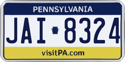 PA license plate JAI8324