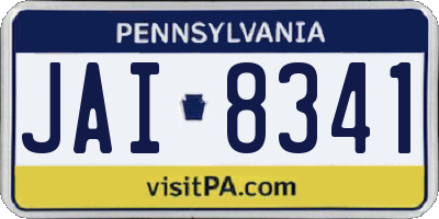 PA license plate JAI8341