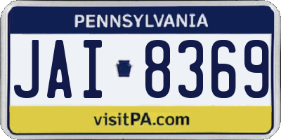 PA license plate JAI8369