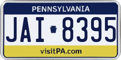 PA license plate JAI8395