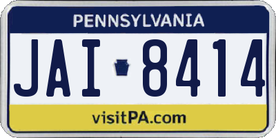 PA license plate JAI8414