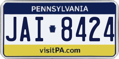 PA license plate JAI8424