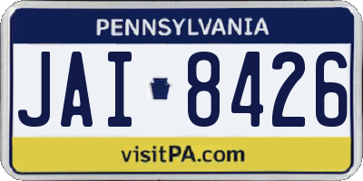 PA license plate JAI8426