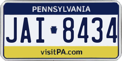 PA license plate JAI8434