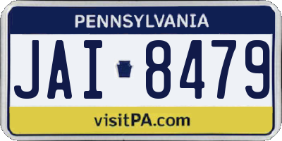 PA license plate JAI8479