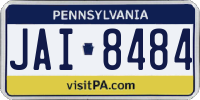 PA license plate JAI8484