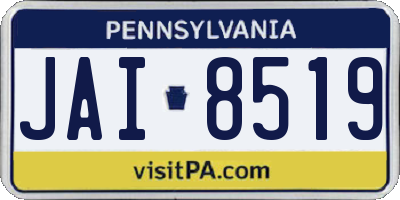 PA license plate JAI8519