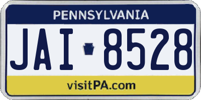PA license plate JAI8528