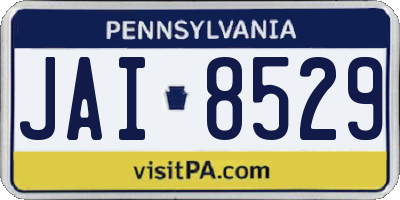 PA license plate JAI8529