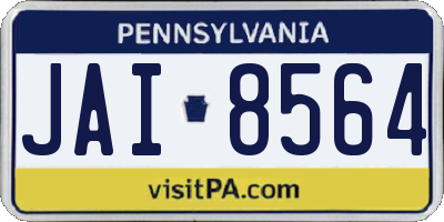 PA license plate JAI8564