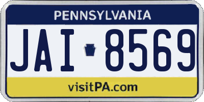 PA license plate JAI8569
