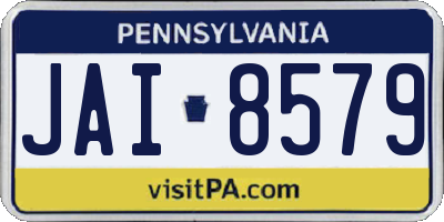 PA license plate JAI8579