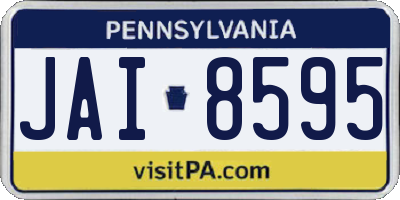 PA license plate JAI8595