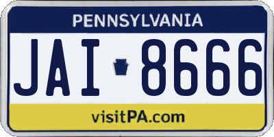 PA license plate JAI8666