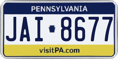 PA license plate JAI8677