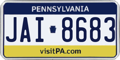 PA license plate JAI8683