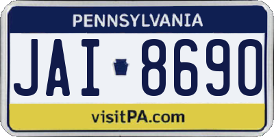 PA license plate JAI8690