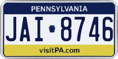 PA license plate JAI8746