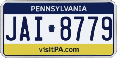 PA license plate JAI8779