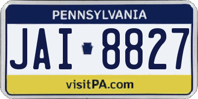 PA license plate JAI8827