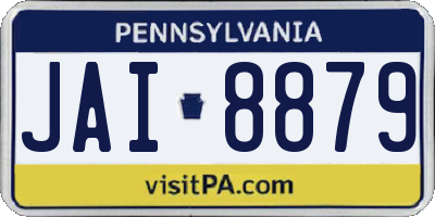 PA license plate JAI8879