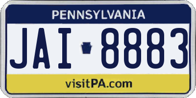 PA license plate JAI8883