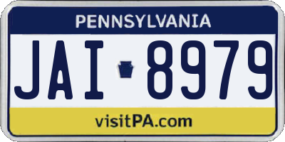 PA license plate JAI8979