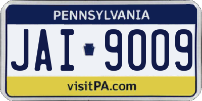 PA license plate JAI9009