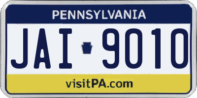 PA license plate JAI9010
