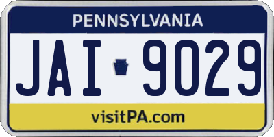 PA license plate JAI9029