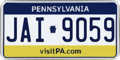 PA license plate JAI9059