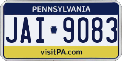 PA license plate JAI9083