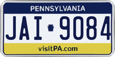 PA license plate JAI9084