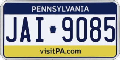 PA license plate JAI9085
