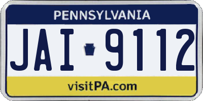 PA license plate JAI9112
