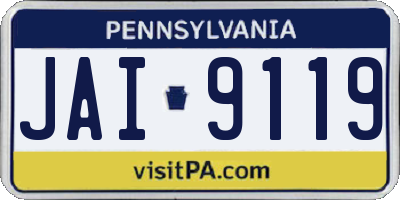 PA license plate JAI9119