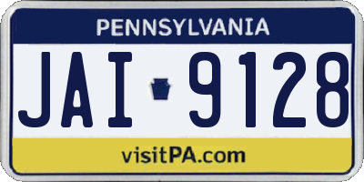 PA license plate JAI9128