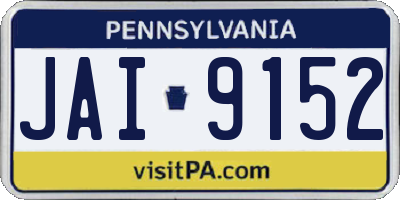 PA license plate JAI9152