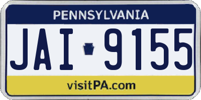 PA license plate JAI9155