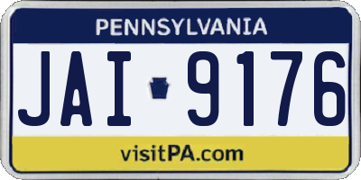 PA license plate JAI9176