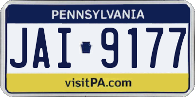 PA license plate JAI9177