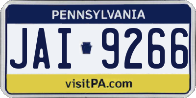 PA license plate JAI9266