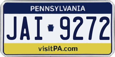 PA license plate JAI9272